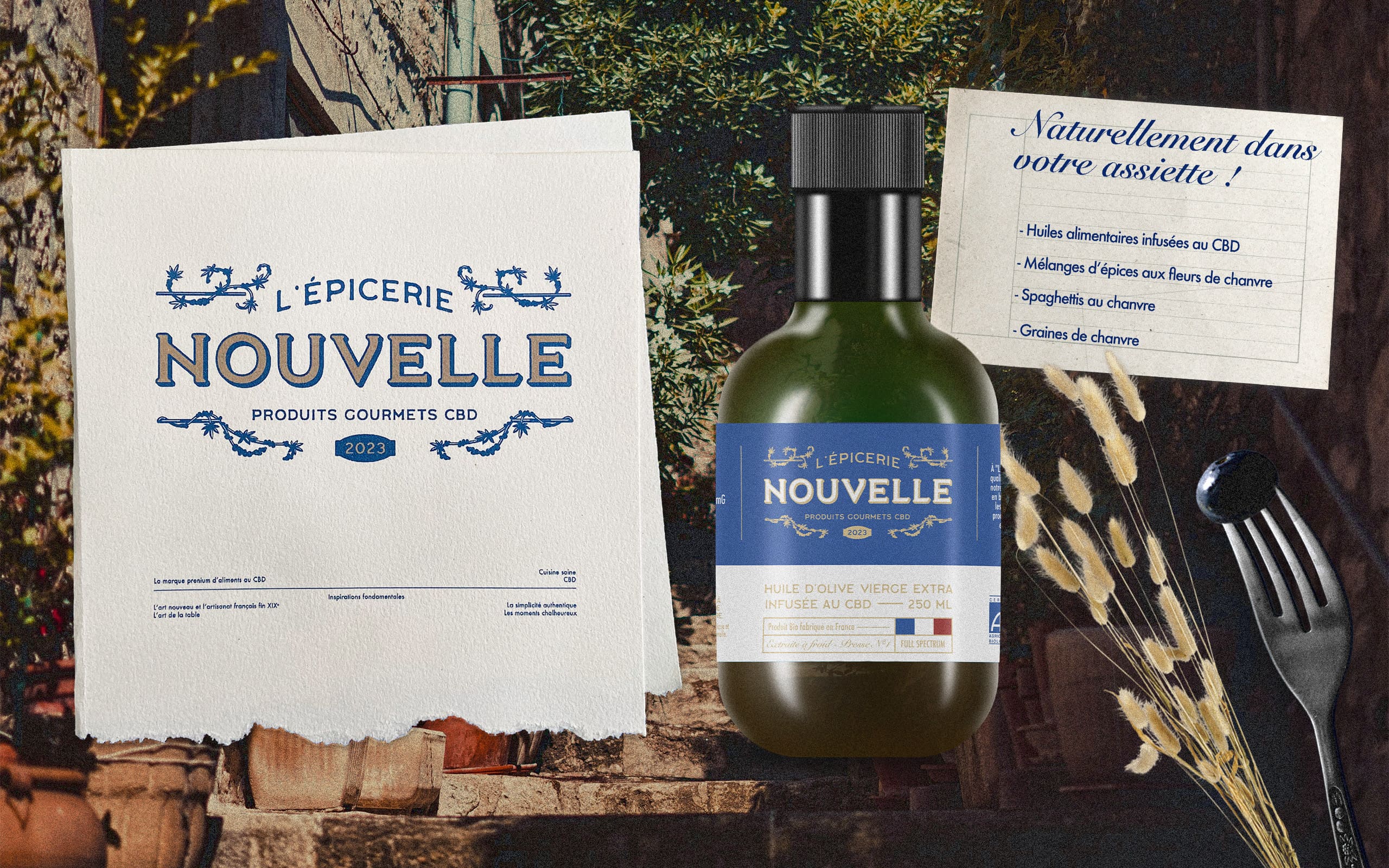 Branding de L'Épicerie Nouvelle conçu par Mateo Caillard