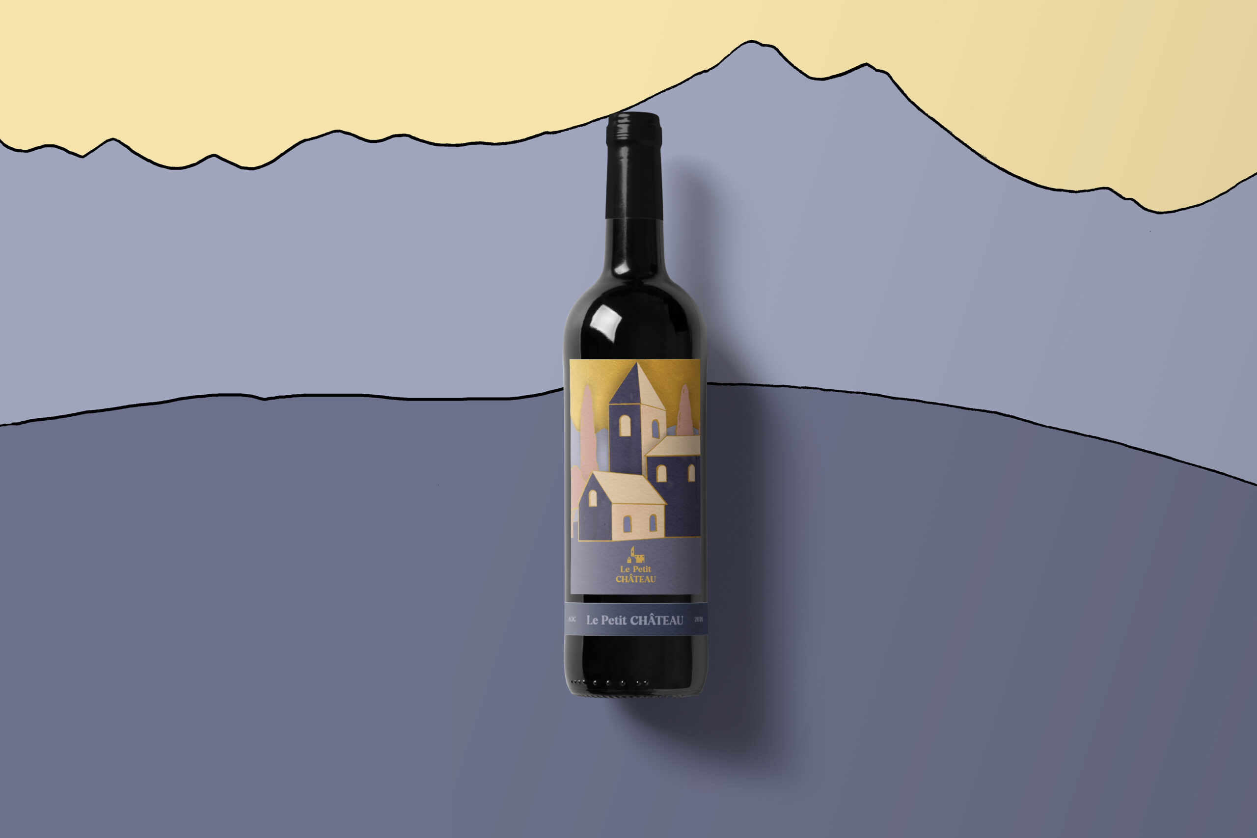Mockup bouteille de vin Le Petit Château
