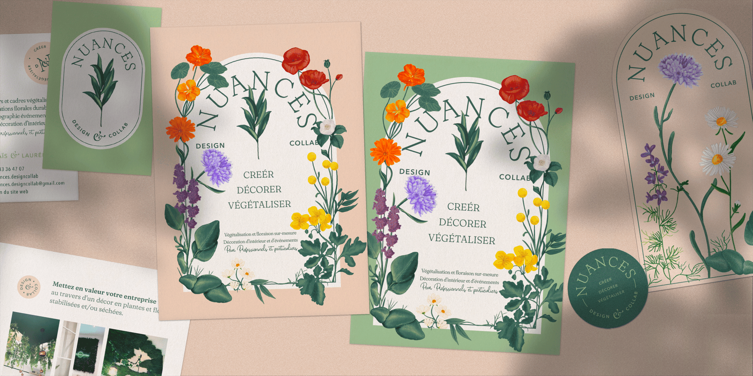 Rebranding Nuances Design et Collab conçu par Mateo Caillard