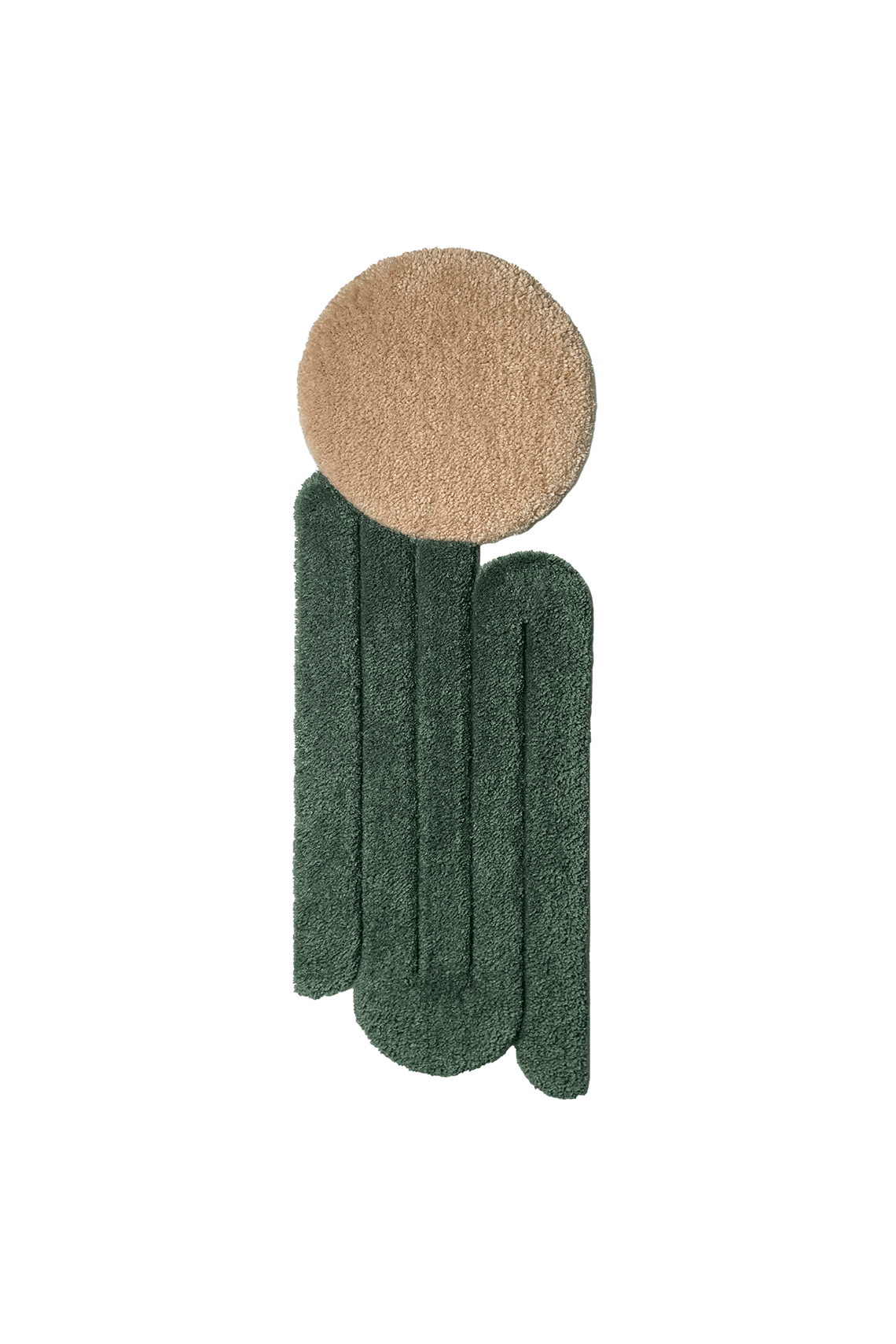 Vue à plat du tapis mural tufté W.01 Ondulato