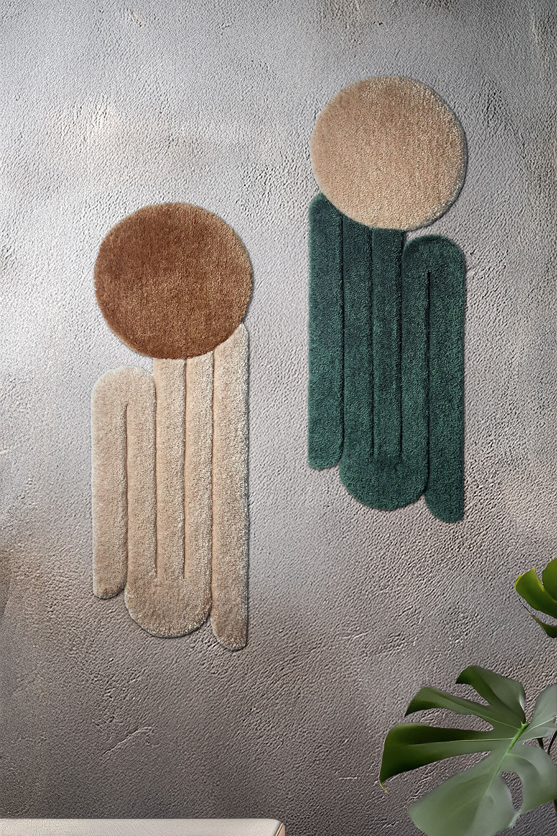 Composition de tapis tuftés W.01 et W.02 Ondulato dans un intérieur